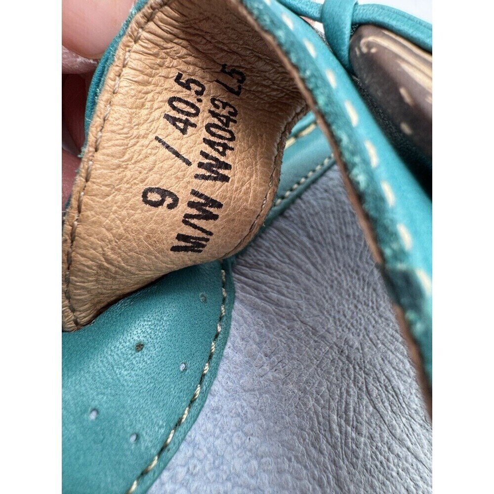 Womens 8 Born Blue Thong Flip Flops Sandals Leather Coconut Boho SIZE 9 - Picture 6 of 6